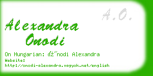alexandra onodi business card